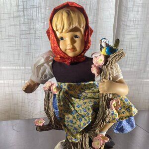 Vintage Hummel Goebel 1997 "Apple Tree Girl" Porcelain Doll w/Base 13" Seated